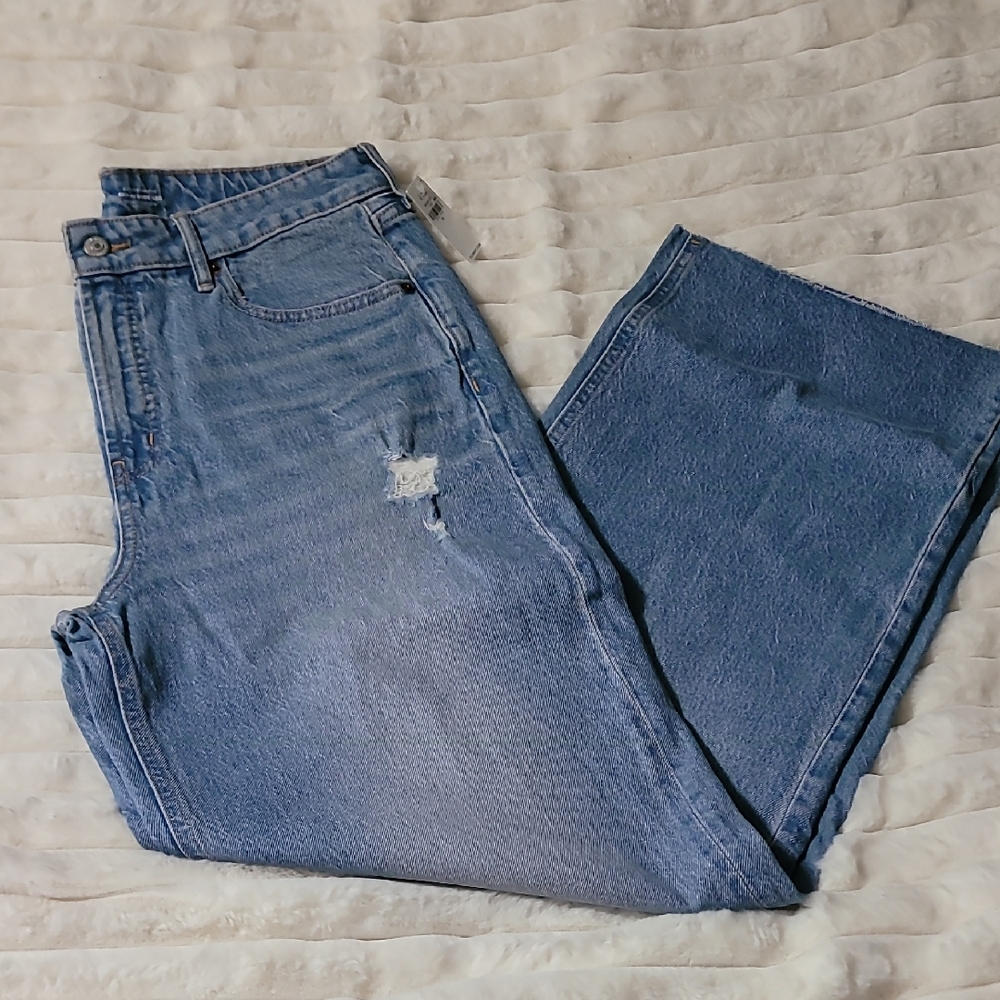 Old Navy Light Blue Sky Hi Wide Leg Jeans